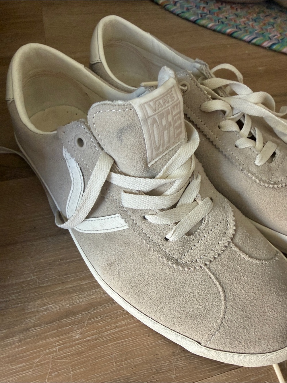 Vans Suede Sneakers in Light Gray and White
